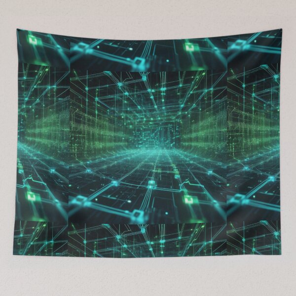 Item preview, Cyber Big Data Flow – Blockchain Network and AI Technology Concept designed and sold by hjian8219.
