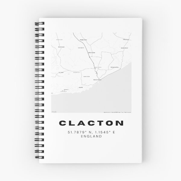 Item preview, Clacton Coordinates Map Print | Minimalist Black and White Art designed and sold by RM-Journey.