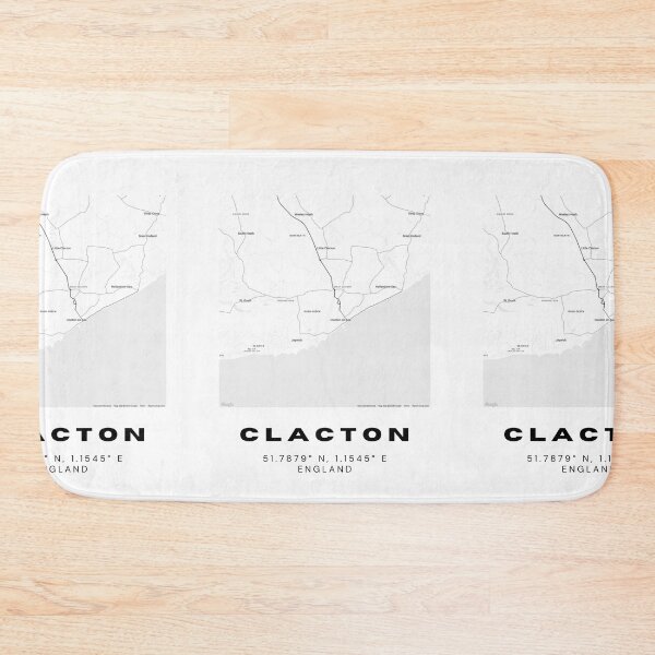 Item preview, Clacton Coordinates Map Print | Minimalist Black and White Art designed and sold by RM-Journey.