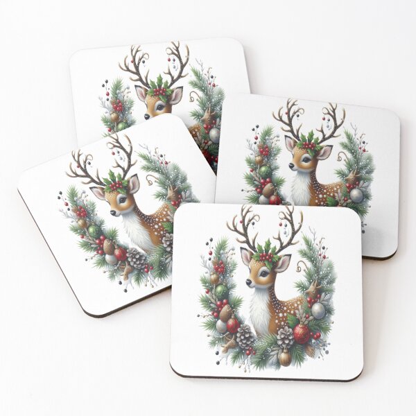 Item preview,  Christmas tree with roe deer,RBCozyHolidays,CozyHolidays designed and sold by Expressions-Sel.
