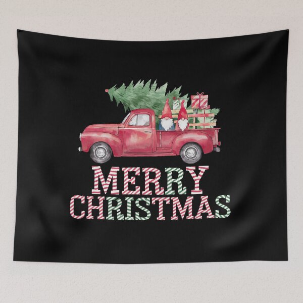 Item preview,  Gnome Christmas Truck / red truck christmas  designed and sold by Krasnovaovaova.