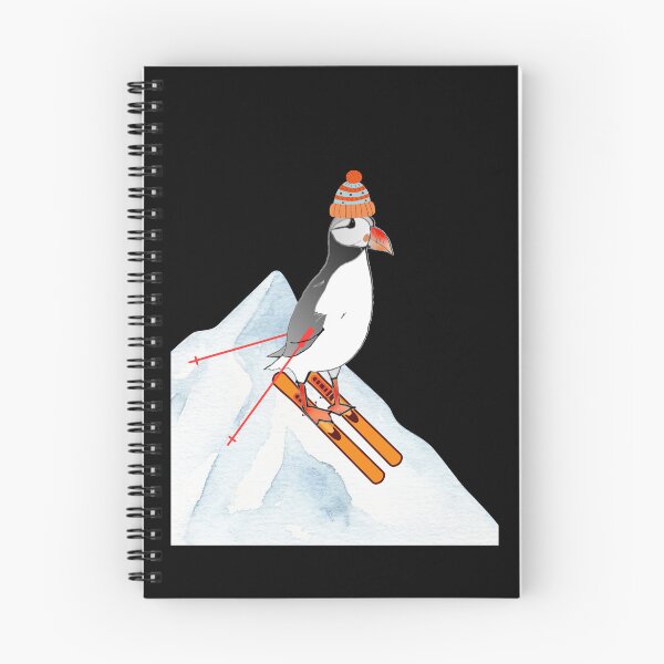 Item preview, Funny puffin skier on snowy hill puffin enthusiast ski lover designed and sold by Artstastic.