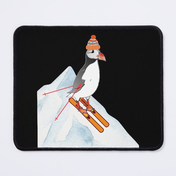 Item preview, Funny puffin skier on snowy hill puffin enthusiast ski lover designed and sold by Artstastic.