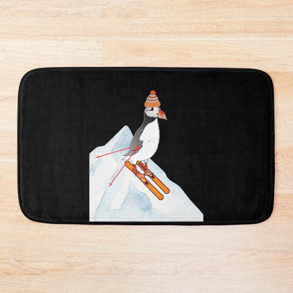Item preview, Funny puffin skier on snowy hill puffin enthusiast ski lover designed and sold by Artstastic.