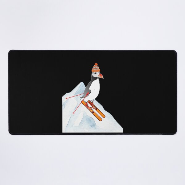 Item preview, Funny puffin skier on snowy hill puffin enthusiast ski lover designed and sold by Artstastic.