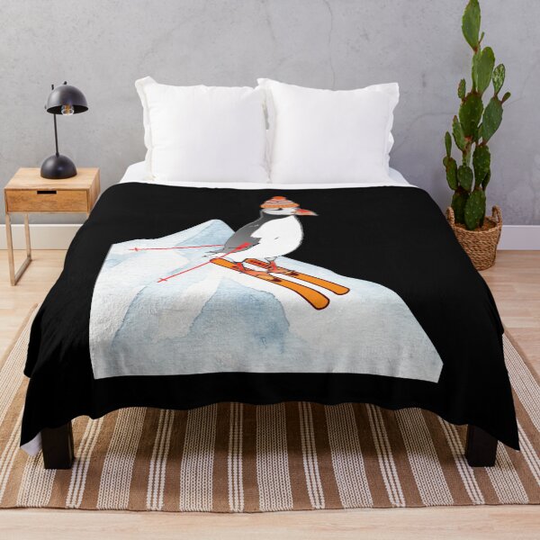 Item preview, Funny puffin skier on snowy hill puffin enthusiast ski lover designed and sold by Artstastic.