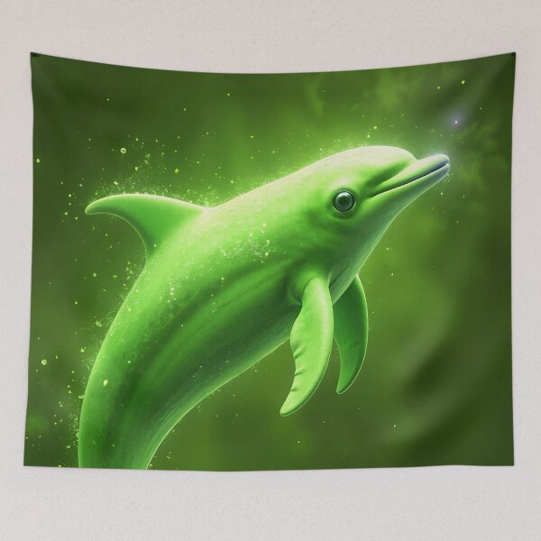 Item preview, The Green Celestial Fantasy Dolphin designed and sold by TheArtOfPat.