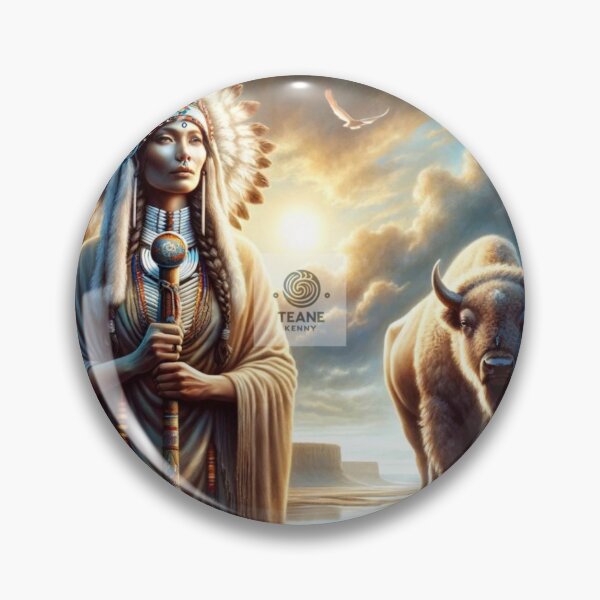 Item preview, White Calf Buffalo Woman - Sacred Messenger of Peace and Wisdom designed and sold by Te-Ane.