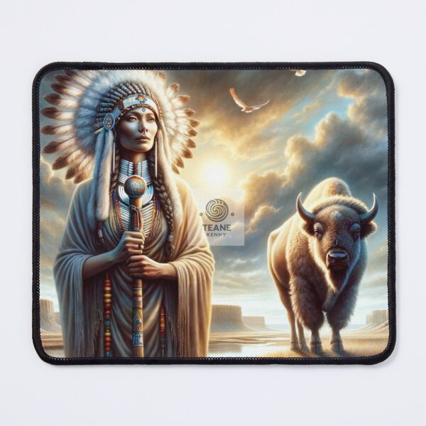 Item preview, White Calf Buffalo Woman - Sacred Messenger of Peace and Wisdom designed and sold by Te-Ane.