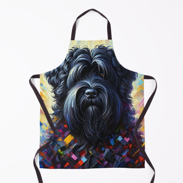 Item preview, Black Russian Terrier Dog Portrait Acrylic Art Print Pet Portrait Gifts for Dog Lovers designed and sold by Puppy Puzzles Plus.
