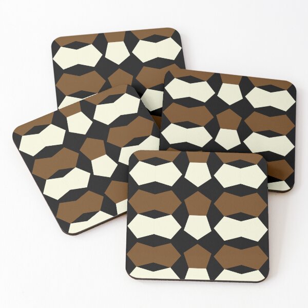Item preview, Beige and Brown Pentagon Pattern Design designed and sold by signshirtz.