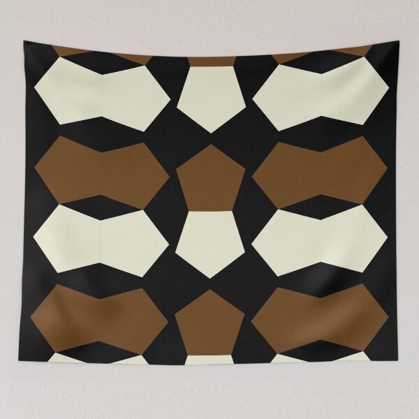 Item preview, Beige and Brown Pentagon Pattern Design designed and sold by signshirtz.