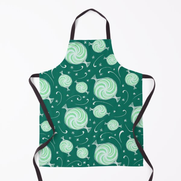 Item preview, Mint wrapped peppermints on green small pattern  designed and sold by katerosestudios.