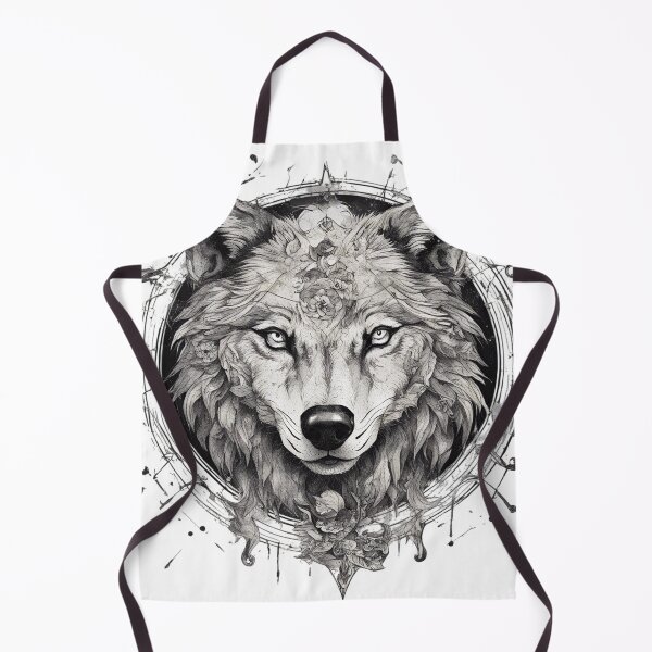 Item preview, wolf face designed and sold by DarkHues.