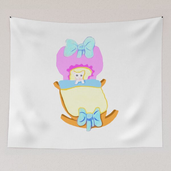 Item preview, Kitty In Crib designed and sold by pinkyjainpan.