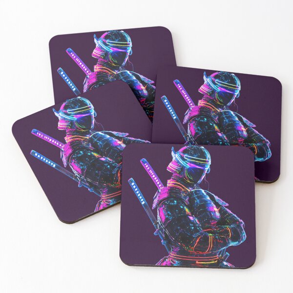 Item preview, Neon Samurai Warrior in Cyber Armor designed and sold by PixelReverb.