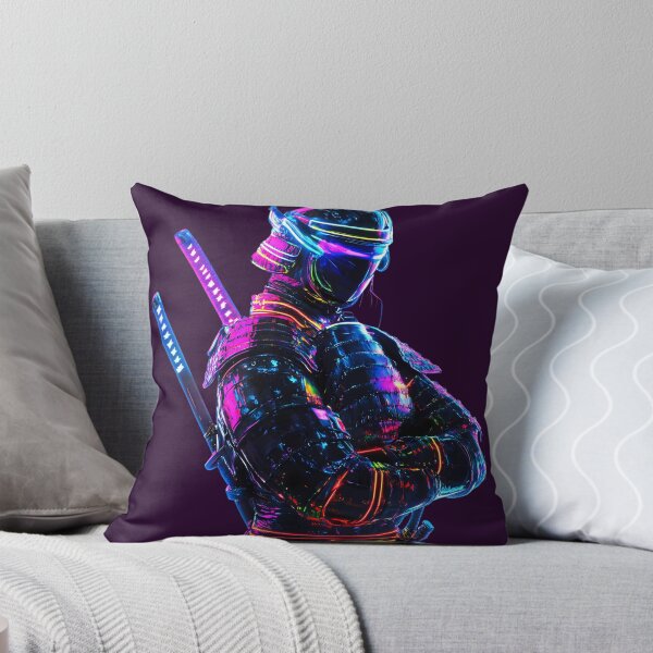 Item preview, Neon Samurai Warrior in Cyber Armor designed and sold by PixelReverb.