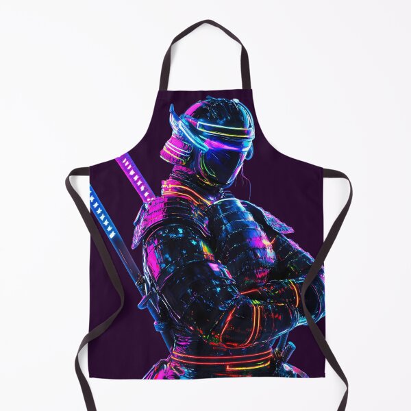 Item preview, Neon Samurai Warrior in Cyber Armor designed and sold by PixelReverb.