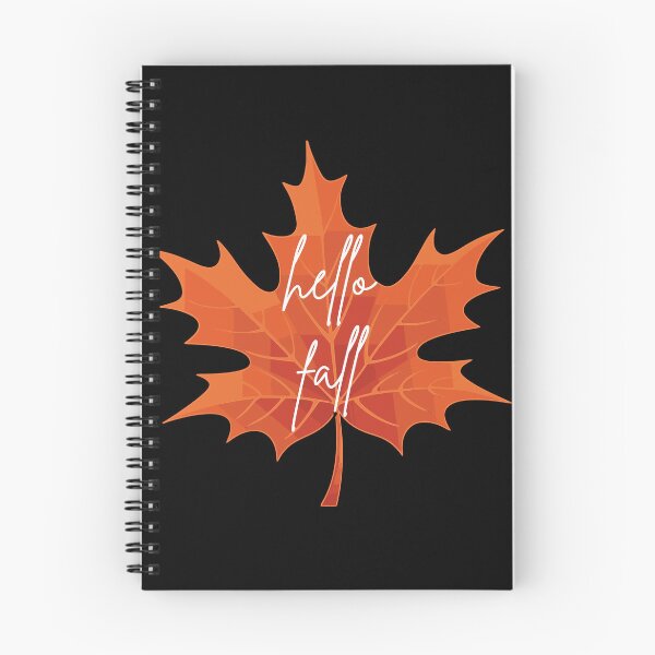 Item preview, Orange Fall Maple Leaf with Hello Fall Text designed and sold by Artistic  Touch.