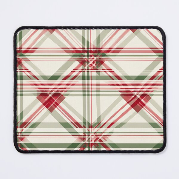 Item preview, Elegant Festive Christmas Red White And Green Diagonal Plaid designed and sold by DesignHouse07.