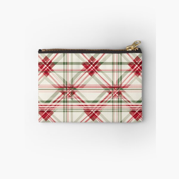 Item preview, Elegant Festive Christmas Red White And Green Diagonal Plaid designed and sold by DesignHouse07.