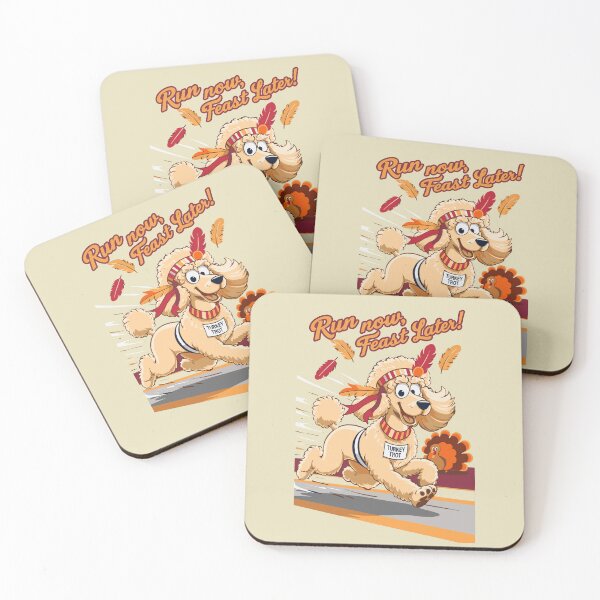 Item preview, Turkey Trot Poodle Design - Run Now, Feast Later! designed and sold by philippo artworks.
