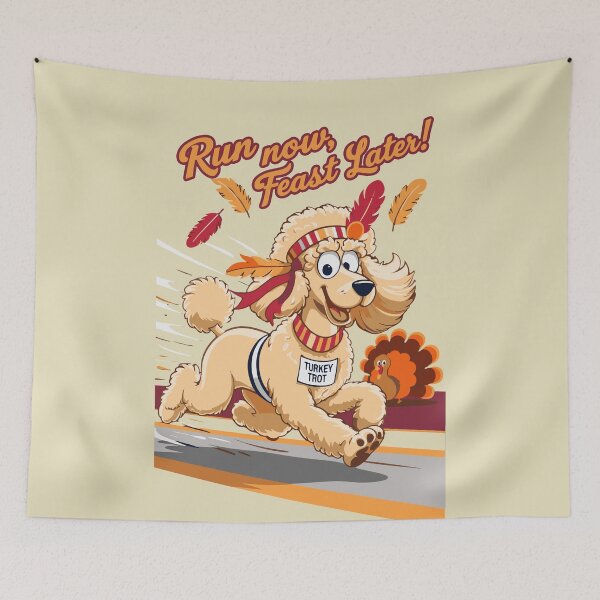 Item preview, Turkey Trot Poodle Design - Run Now, Feast Later! designed and sold by philippo artworks.