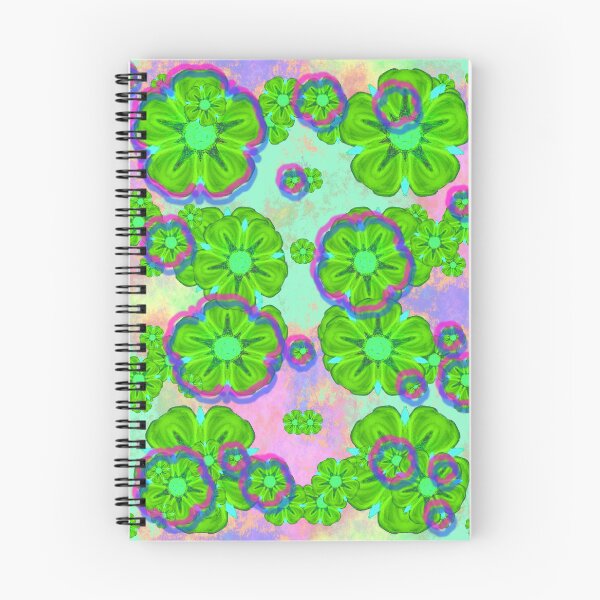 Item preview, green hawaii flowers colorfull strange pattern wild roses  designed and sold by M-Lorentsson.