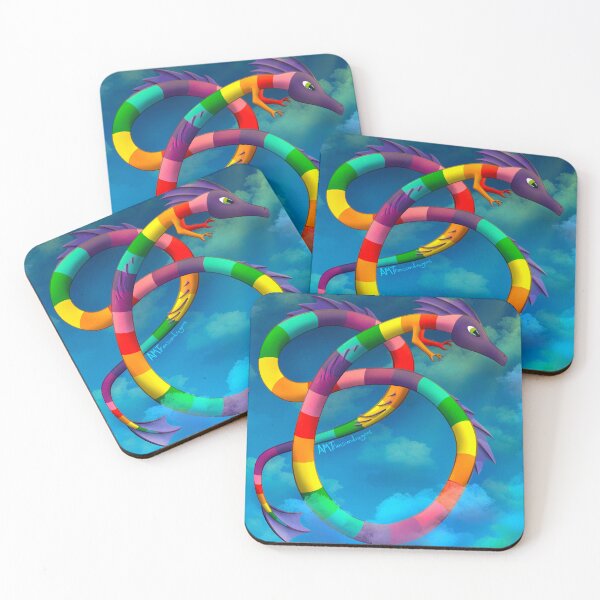 Artikelvorschau, Regenbogenprinz Himmelsschlange Drache (mit Hintergrund) entworfen und verkauft von Transcendragons.