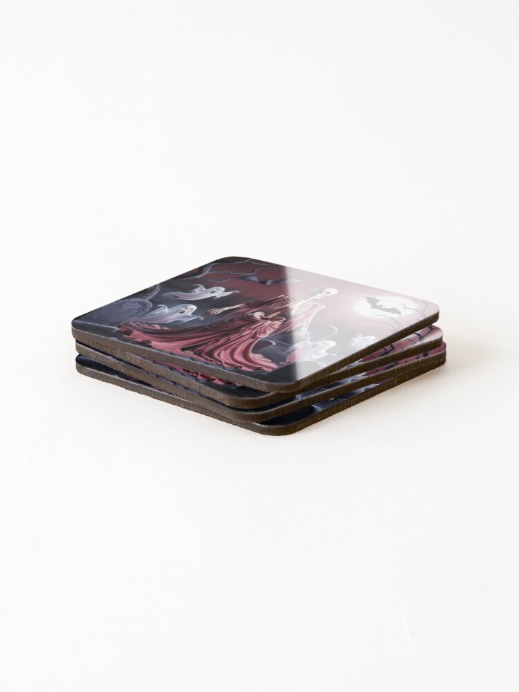 Thumbnail 4 of 5, Coasters (Set of 4), Eerie Rose Shadows designed and sold by Ric-Rach.