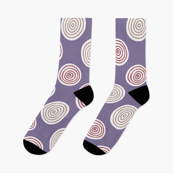 Item preview, Old Plum Hand Drawn Concentric Circles Pattern designed and sold by schorrnuff.