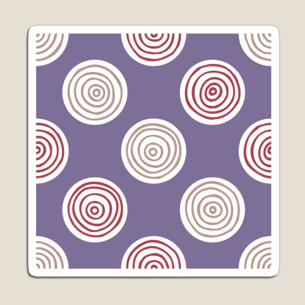 Item preview, Old Plum Hand Drawn Concentric Circles Pattern designed and sold by schorrnuff.