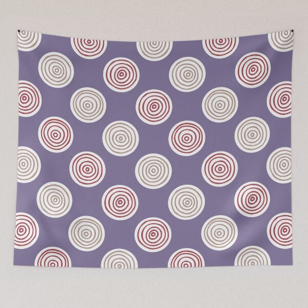 Item preview, Old Plum Hand Drawn Concentric Circles Pattern designed and sold by schorrnuff.
