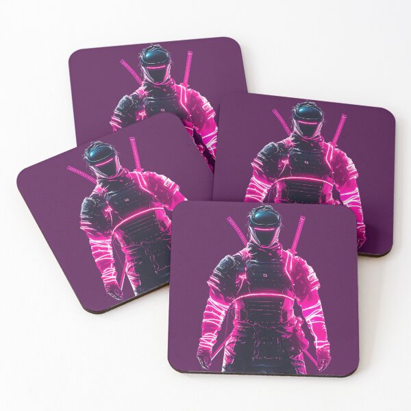 Item preview, Neon Samurai Warrior in Glowing Armor designed and sold by PixelReverb.