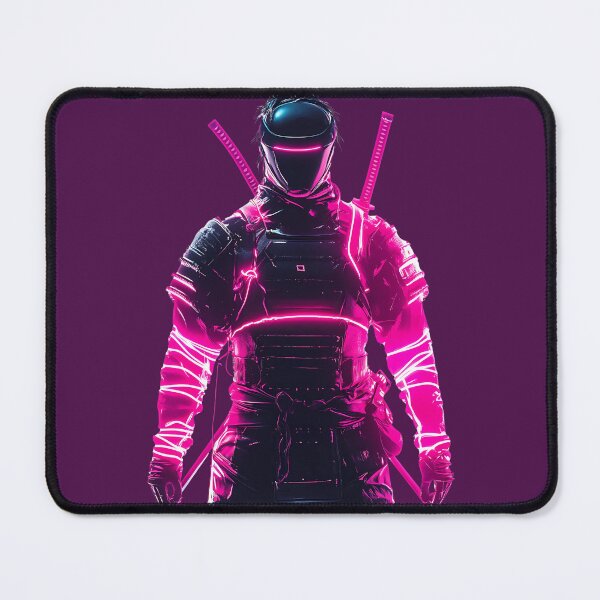 Item preview, Neon Samurai Warrior in Glowing Armor designed and sold by PixelReverb.