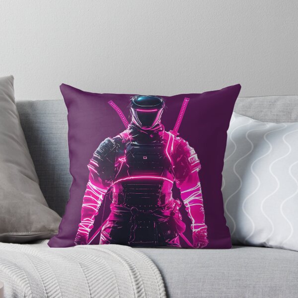 Item preview, Neon Samurai Warrior in Glowing Armor designed and sold by PixelReverb.