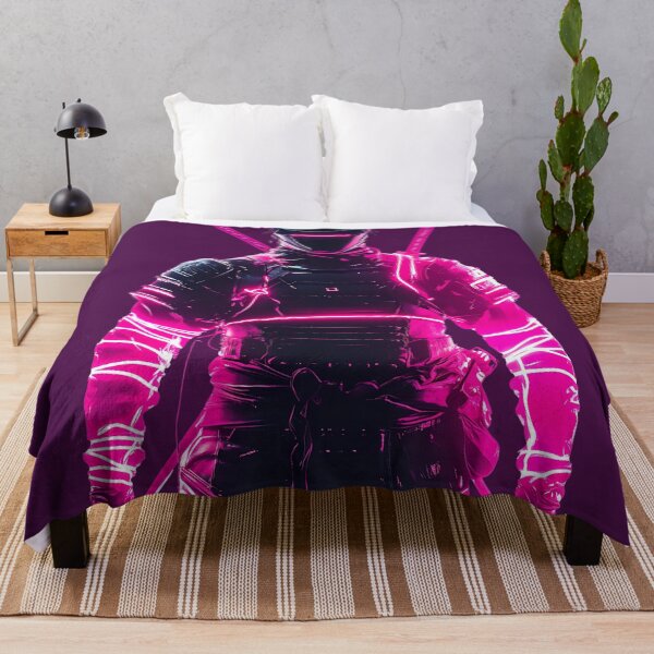 Item preview, Neon Samurai Warrior in Glowing Armor designed and sold by PixelReverb.