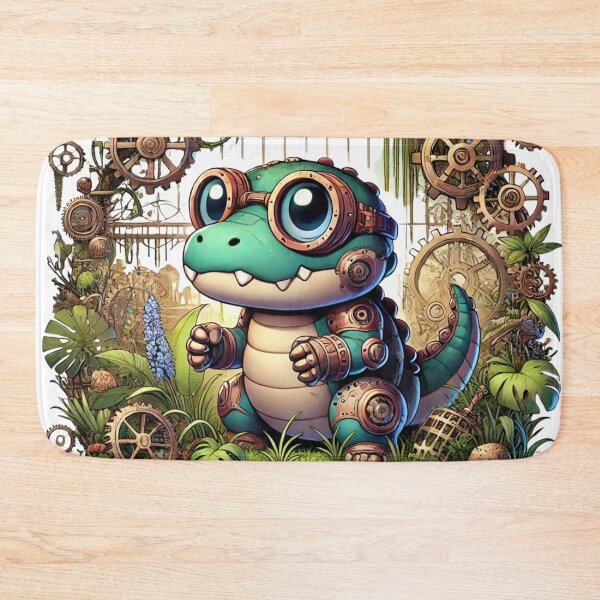 Item preview, Steampunk Dwarf Crocodile designed and sold by Sillytoe.