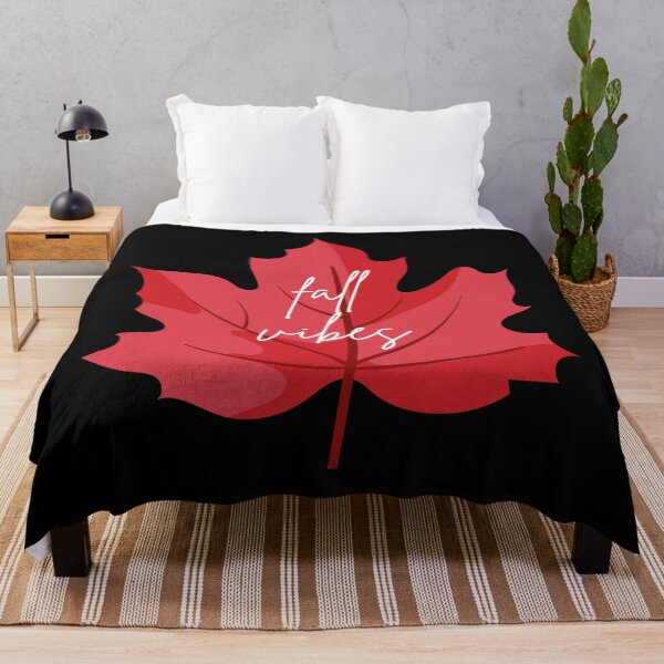Item preview, Crimson Red Fall Maple Leaf with Fall Vibes Text designed and sold by Artistic Touch.