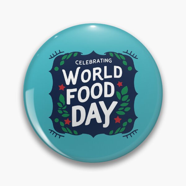 Item preview, world food day lettering poster minimal flat illustration design designed and sold by AtonuHaque.