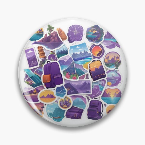 Item preview, Travel sticker pack purple designed and sold by HananArt07.