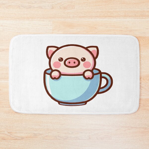 Item preview, Cup pig, pig in kawaii chibi style in a cup designed and sold by AdrianMDesigns.