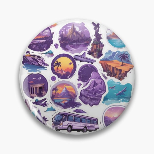 Item preview, Travel sticker pack purple designed and sold by HananArt07.