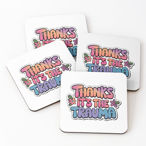 Item preview, thanks its the trauma life quote sticker design designed and sold by flutterfinds.