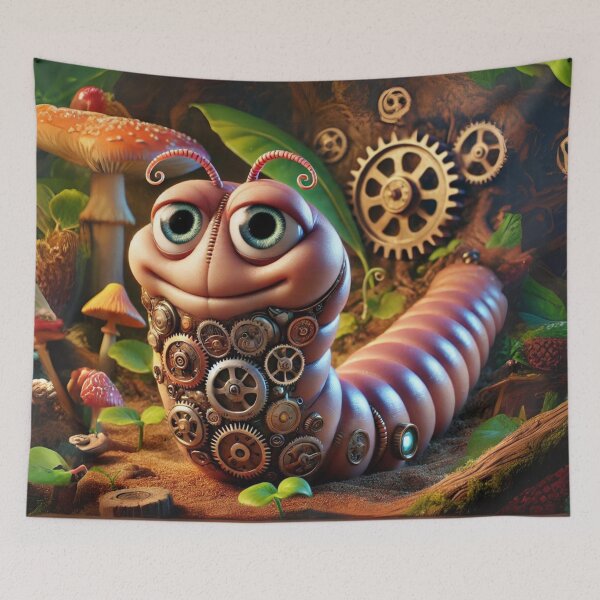 Item preview, Steampunk Earthworm designed and sold by Sillytoe.