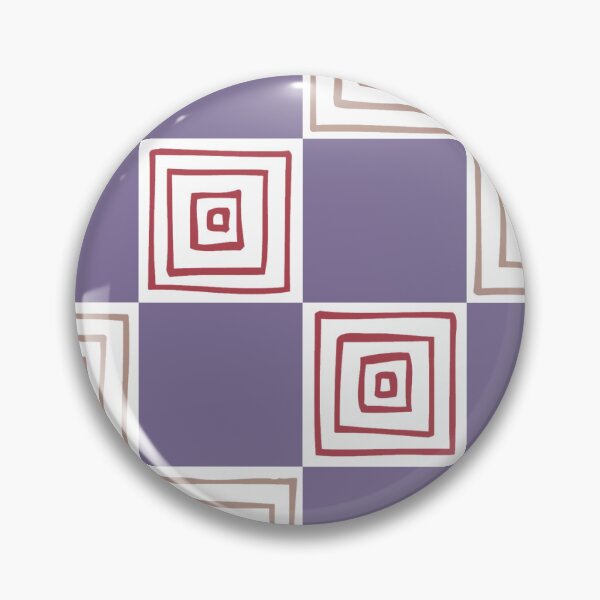 Item preview, Old Plum Hand Drawn Concentric Squares Pattern designed and sold by schorrnuff.