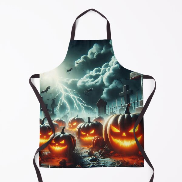 Item preview, Terrifying Halloween Pumpkins in a Graveyard designed and sold by Intriguing Designs.