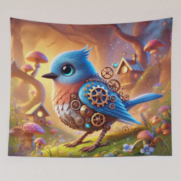 Item preview, Steampunk Eastern Bluebird designed and sold by Sillytoe.
