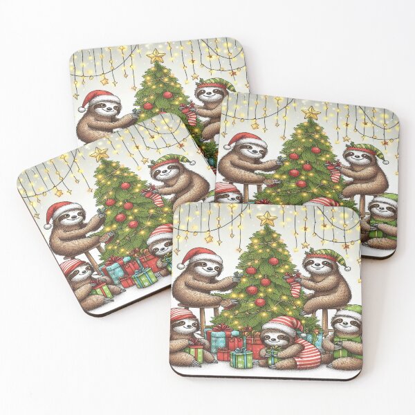 Item preview, Christmas Sloths with gifts,RBCozyHolidays,CozyHolidays designed and sold by Expressions-Sel.