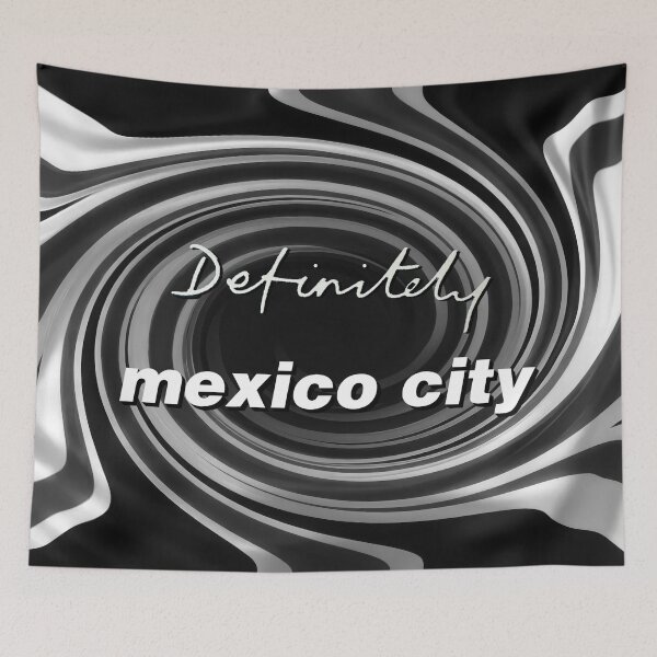 Item preview, Black and White Mexico City Oasis swirl designed and sold by BritTops.